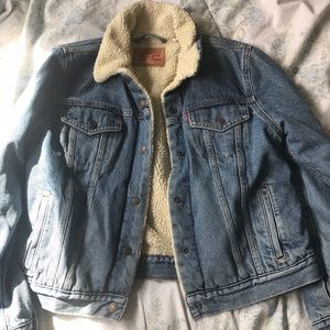 Denim fleece lined jacket
